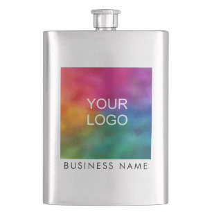 Customer Business Company Logo Here Best Template Hip Flask