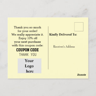 Customer care postcard