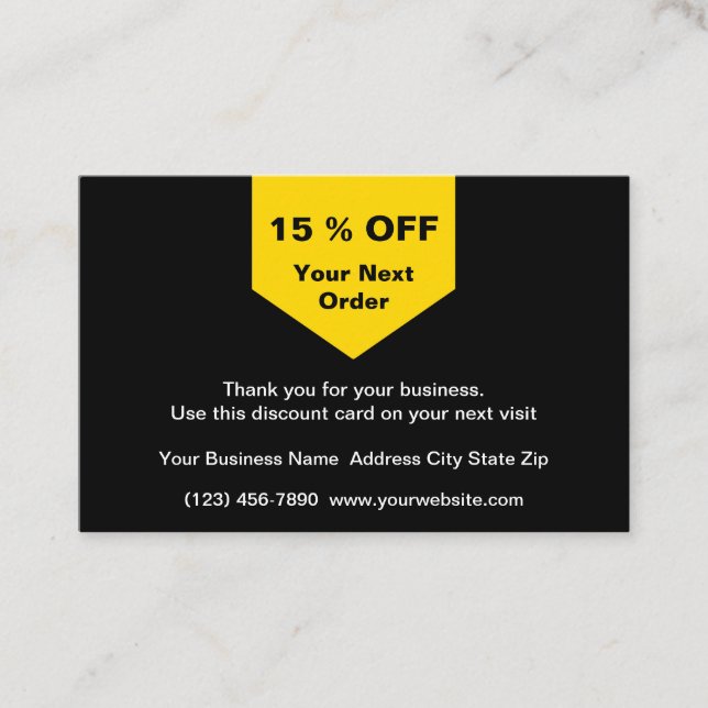 Customer Discount Card Business Card Templates (Front)