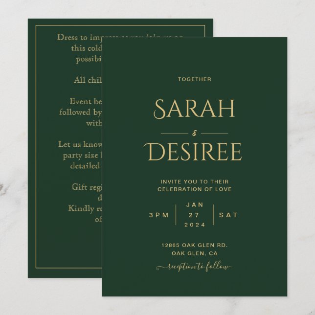 Customer Edit Invitation (Front/Back)