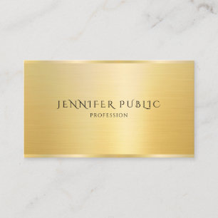 Customer Elegant Template Modern Faux Gold Gloss Business Card
