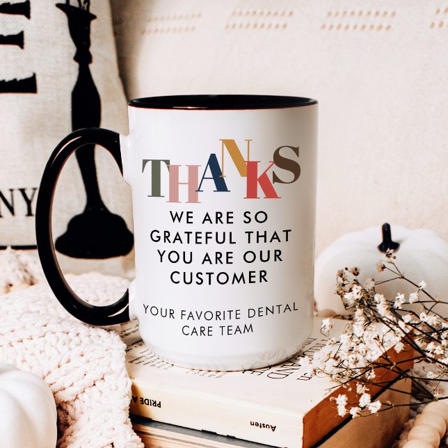 Customer Employee Company Logo Business Thank You Two-Tone Coffee Mug (Creator Uploaded)