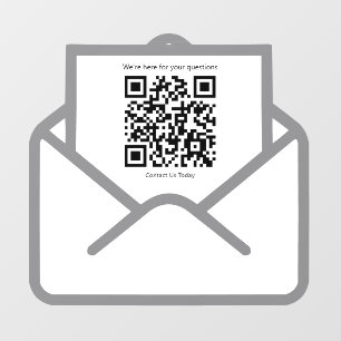 Customer Engagement Minimalist Envelope QR Code Window Cling