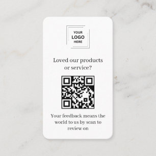 Customer Feedback QR Review Business Style Card
