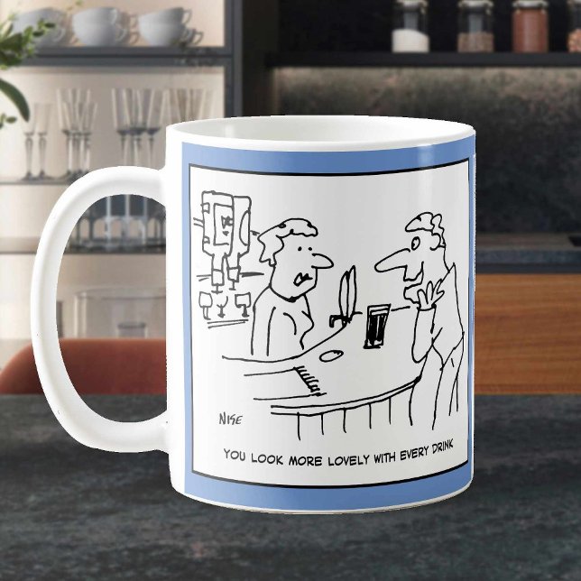 Customer Flatters Barmaid Unkindly.Funny Coffee Mug (Creator Uploaded)