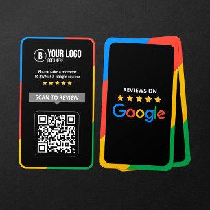 Customer Google Reviews QR Code Business Review  Business Card