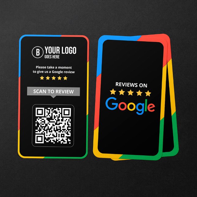 Customer Google Reviews QR Code Business Review  Business Card (Creator Uploaded)
