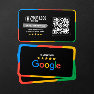 Customer Google Reviews QR Code Business Review Business Card