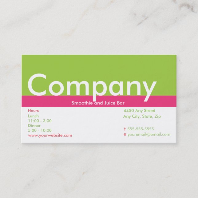 Customer loyalty business card (Front)