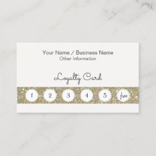 Customer Loyalty Punch Card With Glitter Bar
