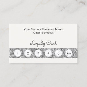 Customer Loyalty Punch Card With Glitter Bar