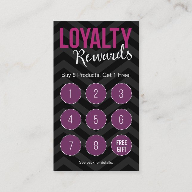 Customer Loyalty Rewards Business Cards (Front)