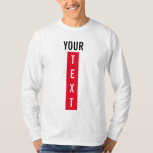 Customer Mens Long Sleeve White Modern Elegant T-Shirt