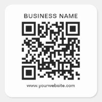 Customer Minimalistic Business QR Code Black White