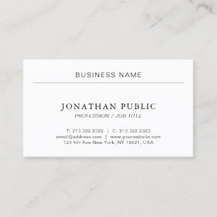 Customer Modern Minimalist Elegant Professional Business Card