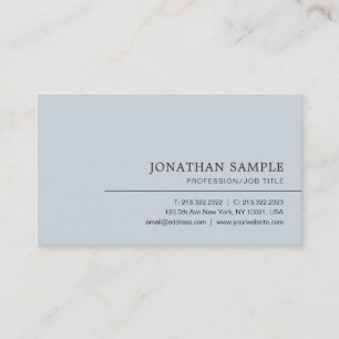 Customer Modern Simple Professional Elegant Silver Business Card
