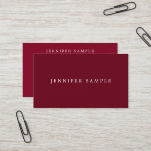 Customer Modern Template Stylish Rich Maroon Red Business Card