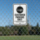 Customer Parking Only with Logo - Black and White
