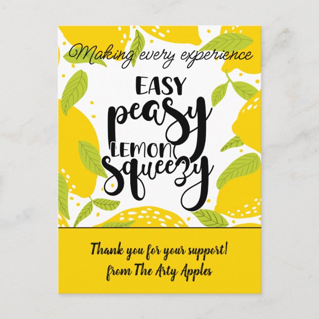 customer referral thank you gift marketing staff postcard (Front)