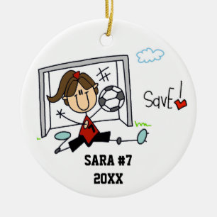Customer Request Girl Soccer Player Ornament