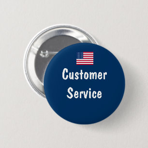 Customer Service 6 Cm Round Badge