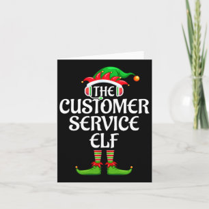 Customer Service Elf Matching Family Group Christm Card