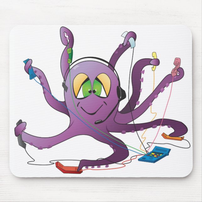 Customer Service Octopus Mouse Mat (Front)