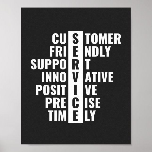 Customer Service Quote for Office and Home Poster (Front)