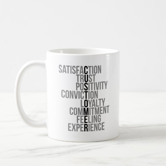 Customer Service Quotes Coffee Mug (Left)