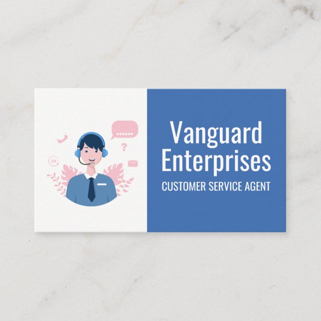 Customer Service Rep | Call Centre Business Card (Front)