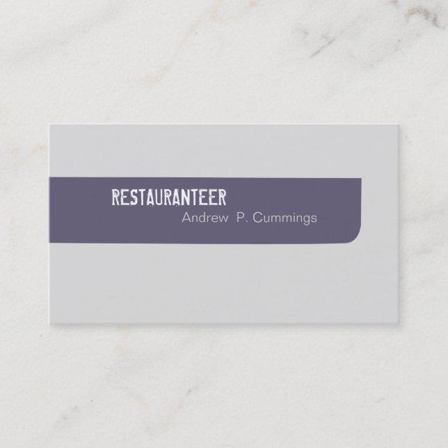 Customer Services Simplistic Men Style Business Card (Front)