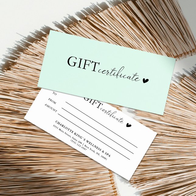 Customer specific Business Gift Certificate (Creator Uploaded)