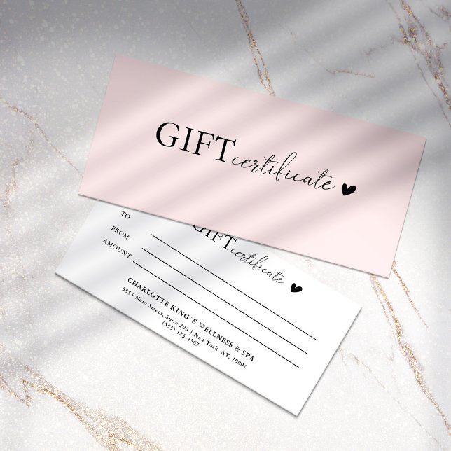 Customer specific Business Gift Certificate (Creator Uploaded)
