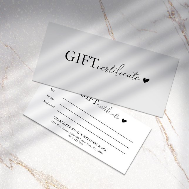 Customer specific Business Gift Certificate (Creator Uploaded)