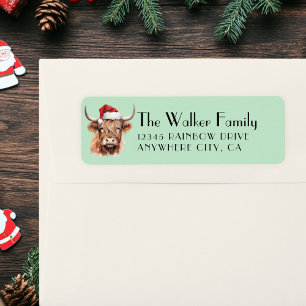 Customer Specific, Christmas Cow with Santa Hat