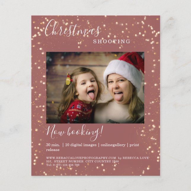 Customer specific Christmas Lights photo flyer (Front)