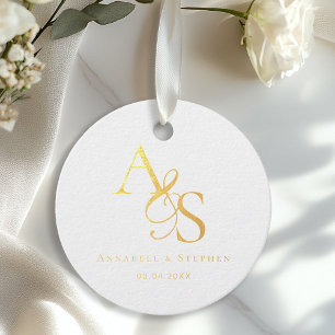 Customer Specific, Elegant, Classic, Monogram Favour Tags