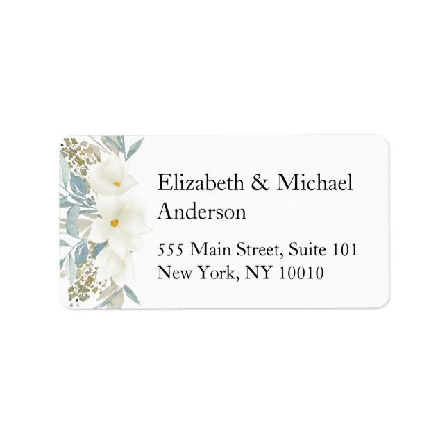 Customer-specific floral, Magnolia leafy Label (Front)