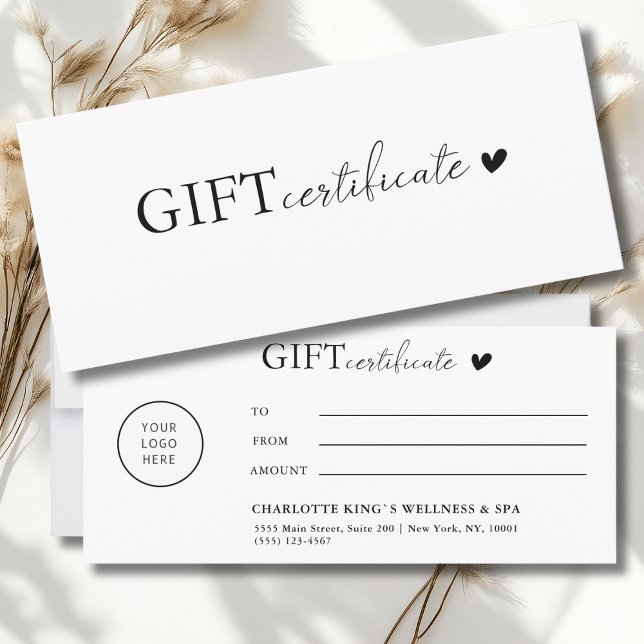 Customer specific Logo Business Gift Certificate (Customer specific, Logo Business Gift Certificate)
