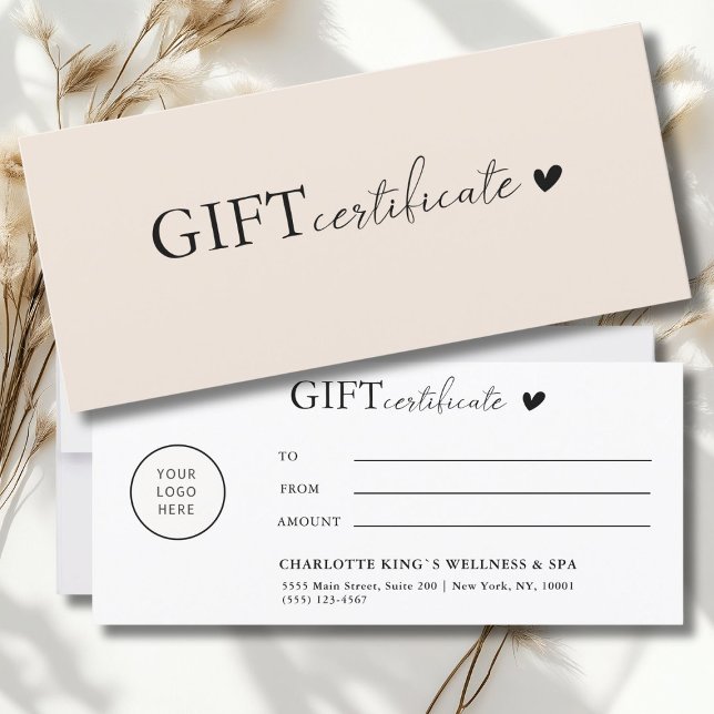 Customer specific, Logo Business Gift Certificate (Customer specific, Logo Business Gift Certificate)