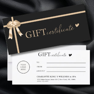 Customer specific, Logo Business Gift Certificate
