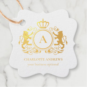 customer specific logo Monogram Wappen Favour Tags