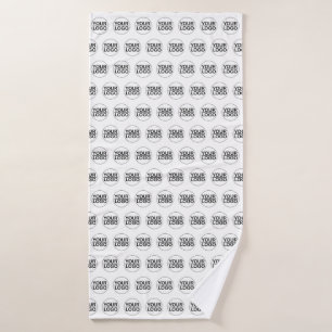 customer-specific logo stores bath towel