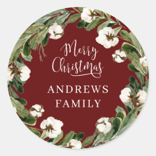 Customer specific Merry Christmas Classic Round Sticker