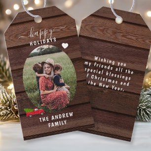 Customer-specific Photo Christmas Gift Tags