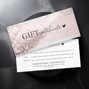 Customer specific, pink-silver glitter, business