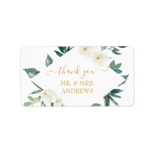 Customer-specific "Thank you!" floral, beautiful   Label