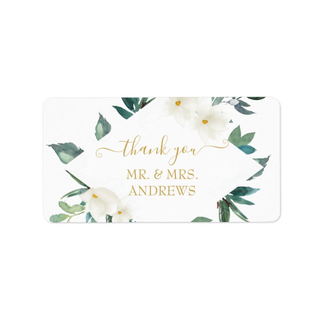 Customer-specific "Thank you!" floral, beautiful   Label (Front)