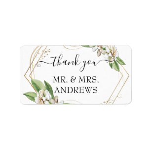 Customer-specific "Thank you!" floral, beautiful Label