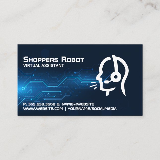 Customer Support Logo | Call Centre  Appointment Card (Front)